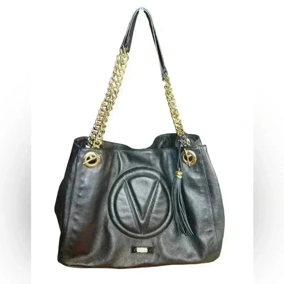 Valentino By Mario Valentino Vera signature leather shoulder bag. - Picture 1 of 14